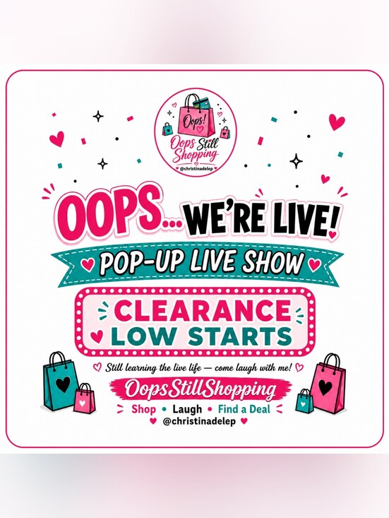 Other - Pop-Up Live Show Clearance Sign - Pink Teal